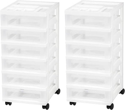 IRIS USA Plastic Drawer Storage Organizer Rolling Cart, by IRISUSA