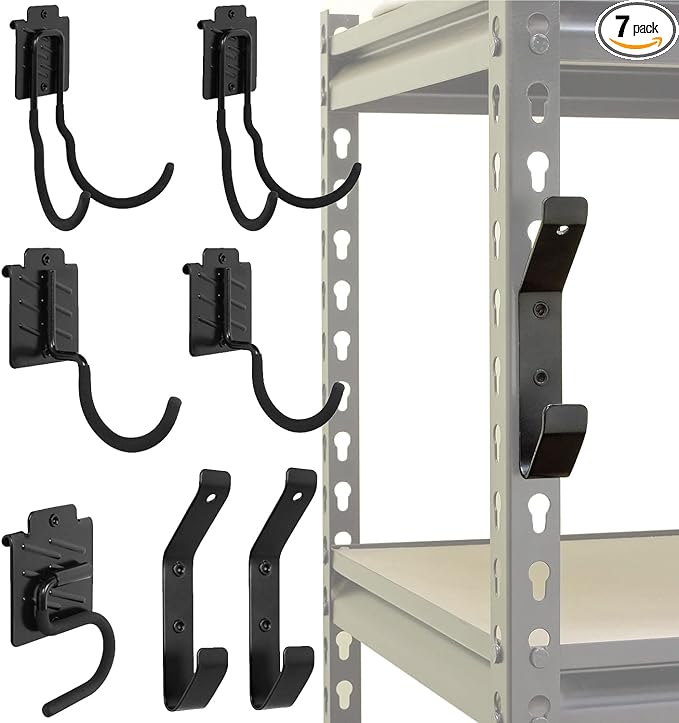 Wallmaster Boltless Shelving Hook Organizer Kit, Garage Heavy Duty Tool Storage by Wallmaster