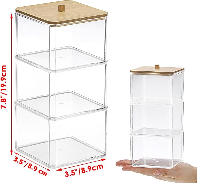 BTSKY Clear Stackable Paper Clip Holder - Image 3