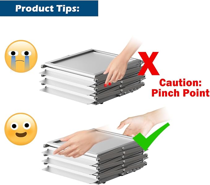 6 Pockets Foldable Aluminum Magazine Rack - Image 7