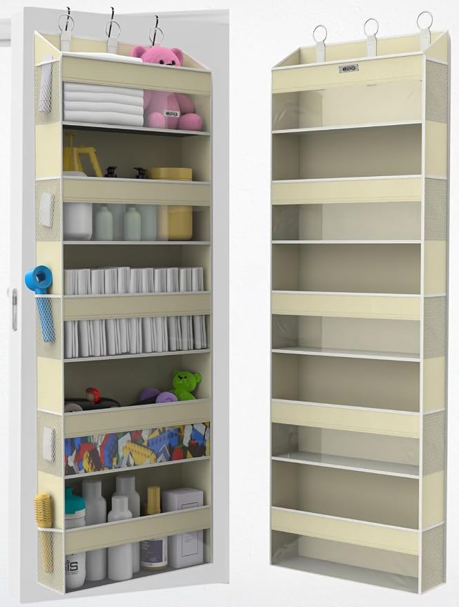 Over the Door Organizer with 5 Large Pockets & 10 Mesh Side Pockets – Durable by Unknown