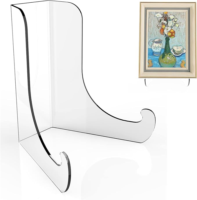 Boloyo Flat Back Acrylic Plate Display Stand, 3 Inch 2PC Clear Acrylic Display by BoloyoAcrylicDisplayEasel
