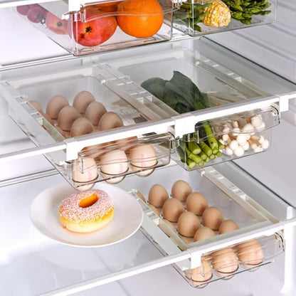 IVAILEX Egg Holder for Refrigerator, Fridge Egg Storage Tray, Space Saver Egg - Image 6
