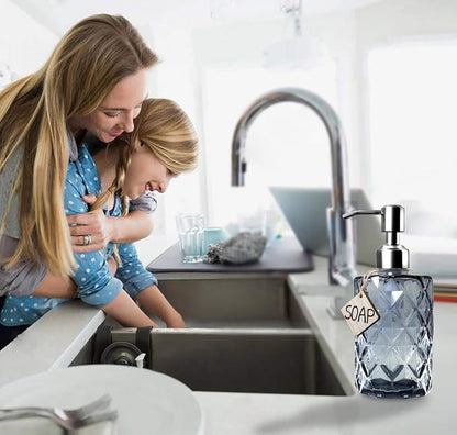 JASAI Diamond Design Glass Soap Dispenser - Image 4