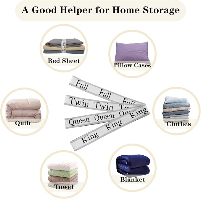 24 Pieces Bed Sheet Organizer Bands, Closet Organization Sheet Straps, Linen - Image 6