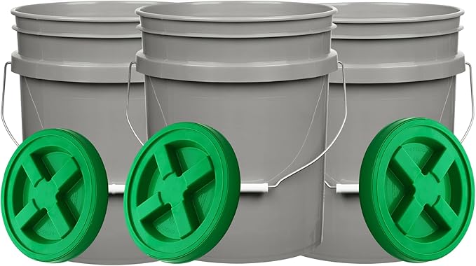 House Naturals 5 Gallon Food Grade Gray Bucket by House+Naturals