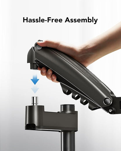 HUANUO Single Monitor Arm, Adjustable Desk Mount - Image 2