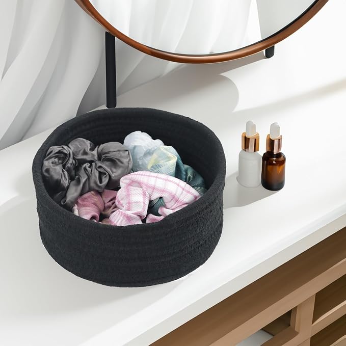 Small Woven Cotton Rope Baskets, Gift and Storage Baskets, Nursery Organizer - Image 3