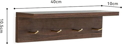 Entrance Coat Rack ，Coat Hooks, Wall-Mounted Wooden Hook Rack, Wall-Mounted - Image 6