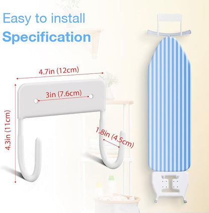 2 Pack Ironing Board Wall Mount Ironing Board Hanger Wall Mount - Image 2