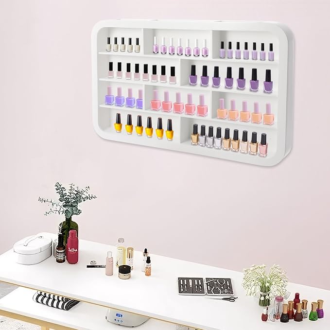 Wall Mounted Nail Polish Racks 4 Tier Hanging Nail Polish Storage Holder - Image 5