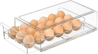 Egg Storage for Refrigerator, Stackable 18 Egg Holder for Fridge, BPA Free by APLOP