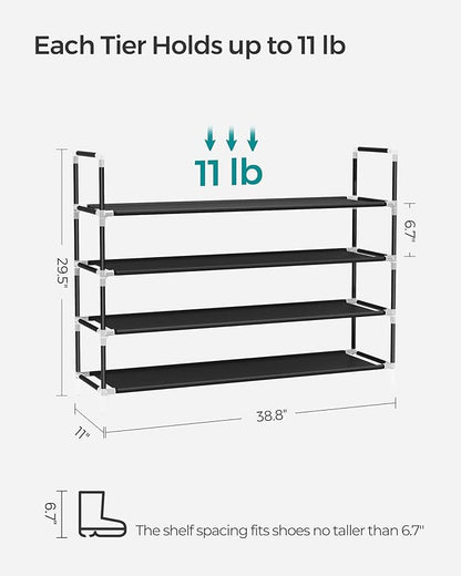 SONGMICS 4-Tier Shoe Rack, Shoe Storage - Image 3