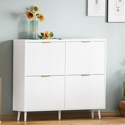 Shoe Cabinet Storage, Modern Freestanding Organizer - Image 7