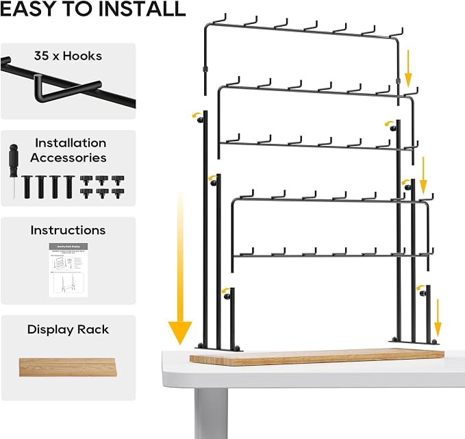 ORLESS 2 Pcs Jewelry Display for Vendors, Earring Display Stand for Selling - Image 7