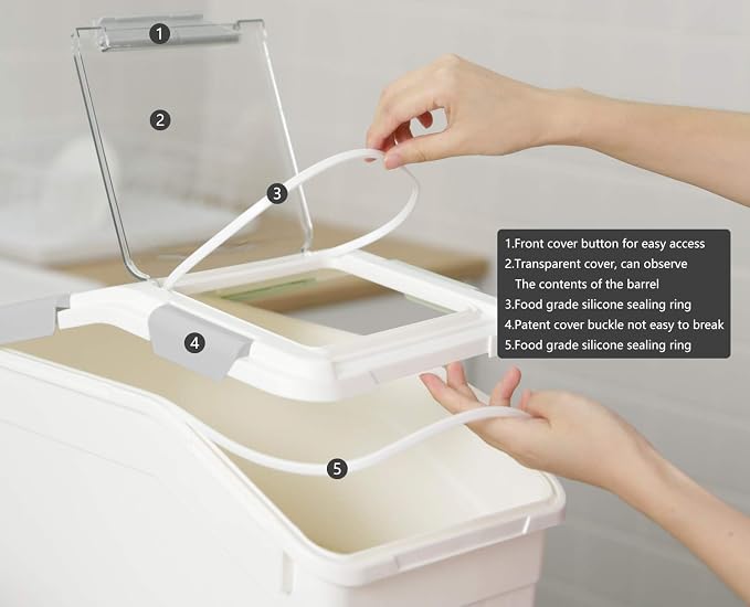 CITY BABY 2 Pack Airtight Flour Storage Container - Image 3