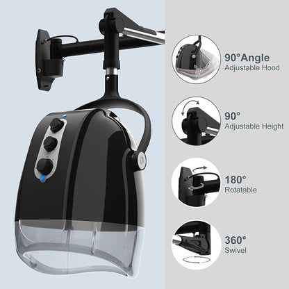 SyyBhb Wall Mount Hooded Salon Hair Dryer, Professional Ionic Hair Color - Image 4