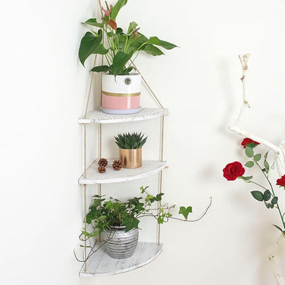 BESPORTBLE Nordic Style Fan-Shaped Wall Corner Rack - Image 2