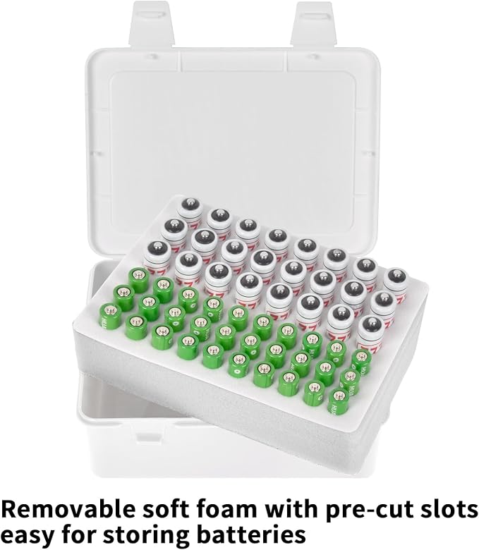 FULLCASE Battery Storage Organizer Holder Holds 54 AA AAA Batteries, Box Cases - Image 5