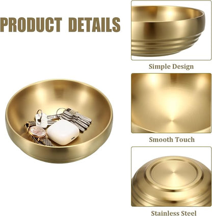 7.4" Gold Decorative Bowl - Image 6