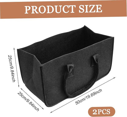 Felt Storage Bins 2Pcs 20x10x10 Inch Large Capacity Felt Basket - Image 2