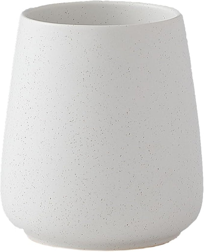 Speckled White Ceramic Toothbrush Holder by Eyrozia