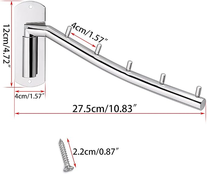 Sumnacon Wall Mounted Clothes Hanger Rack, Stainless Steel Garment Hooks - Image 4
