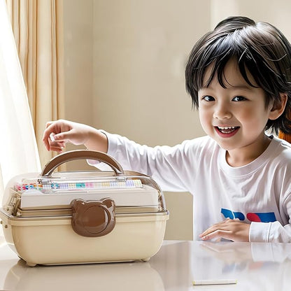 Cute Hair Accessories Organizer 3-Layers Kids Jewelry Storage Box Plastic Hair - Image 7