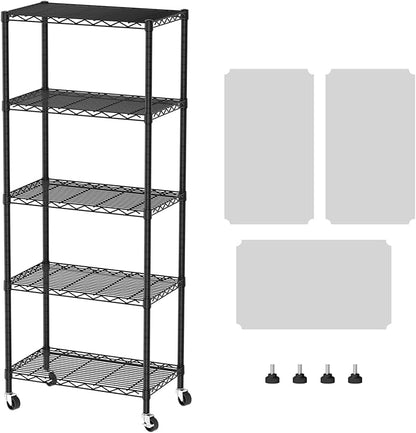 SINGAYE 5 Shelves Storage Shelf Wire Closet Bathroom Organizers Metal Pantry by SINGAYE