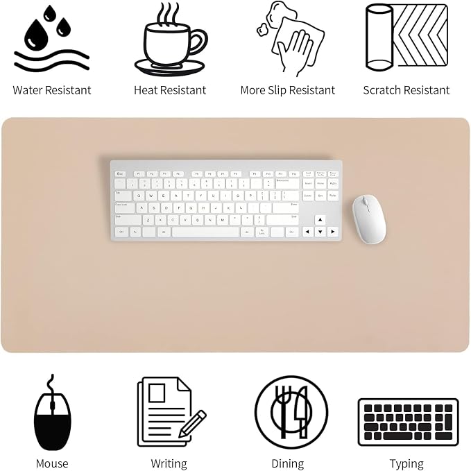 Bloss Leather Desk Mat, Mouse Pad, Waterproof Small Desk Pad, Desk Matt - Image 4