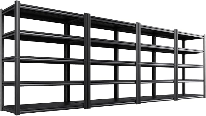 Set of 4 Heavy Duty Garage Shelving, 71.2" Hx46 Wx20 D, Adjustable Storage by AOAORGG