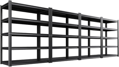 Set of 4 Heavy Duty Garage Shelving, 71.2" Hx46 Wx20 D, Adjustable Storage by AOAORGG