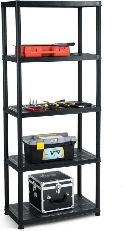 IRONMAX 5-Tier Plastic Storage Shelves, Light Duty Storage Shelving Unit - Image 7