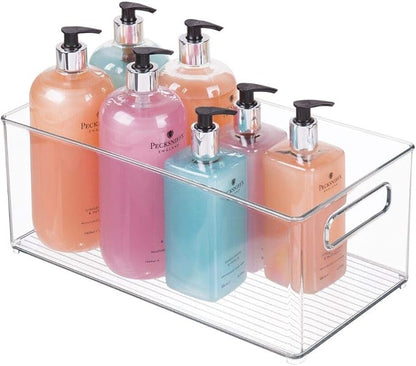 mDesign Plastic Bathroom Storage Container Bins w/ Handles - Image 5
