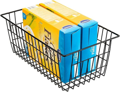 SANNO Freezer Baskets Wire Storage Baskets Closet Baskets Bin Farmhouse - Image 8