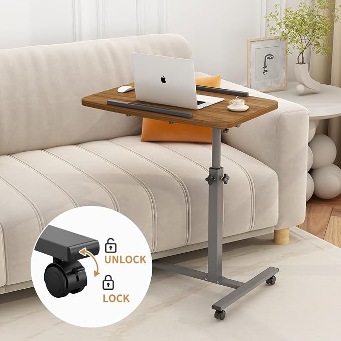 Laptop Lap Desk, Mobile Adjustable Overbed Bedside Table - Image 6