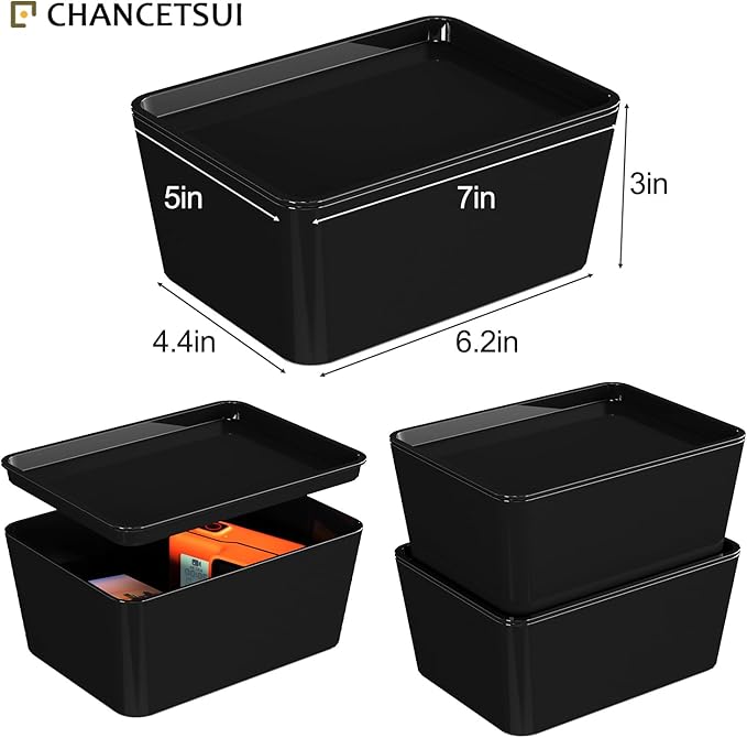 CHANCETSUI Storage Bins With Lids Plastic Containers: Multipurpose Stackable - Image 5
