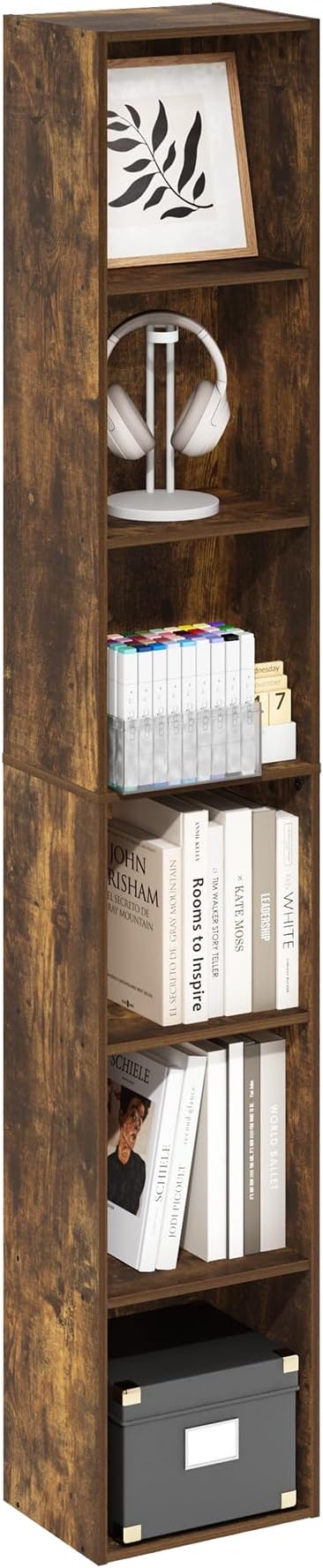 Furinno LUDER Book Shelf, 6-Tier Tall Modern Bookshelf, Bookcase by Furinno-FitsYourSpaceFitsYourBudget