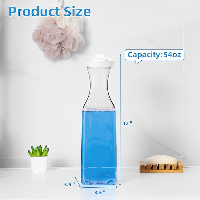 Laundry Detergent Dispenser, 54oz Fabric Softener Dispenser, Plastic Liquid - Image 2