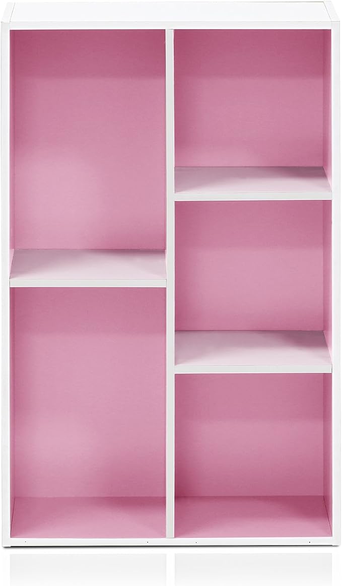 Furinno LUDER Book Shelf, 5-Cube Bookshelf, Reversible Bookcase, 9.4 x 19.5 x - Image 8