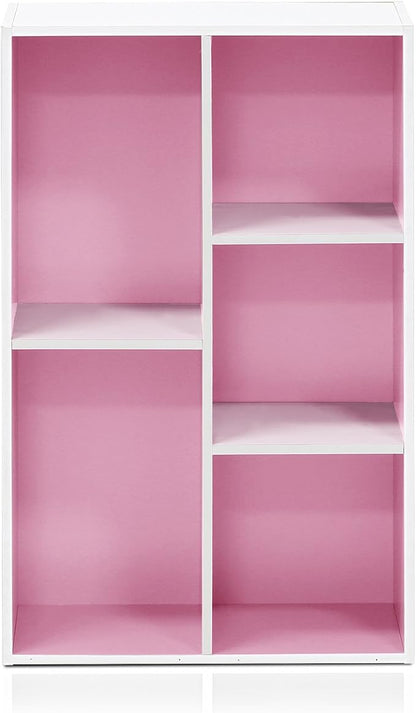 Furinno LUDER Book Shelf, 5-Cube Bookshelf, Reversible Bookcase, 9.4 x 19.5 x - Image 8