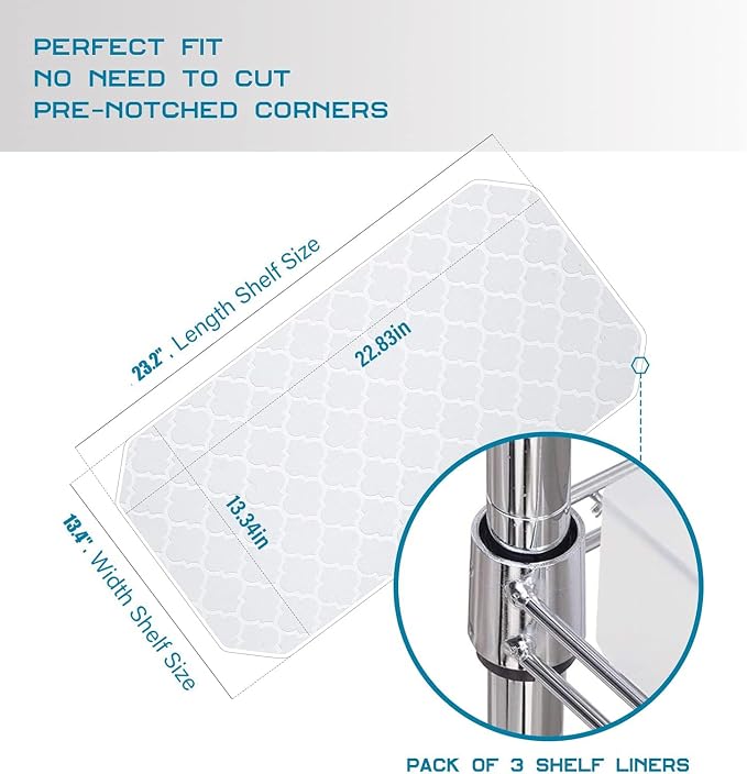 BRIAN & DANY Wire Shelf Liner 13.4" x 23.2", Heavy Duty Shelf Liners - Image 2
