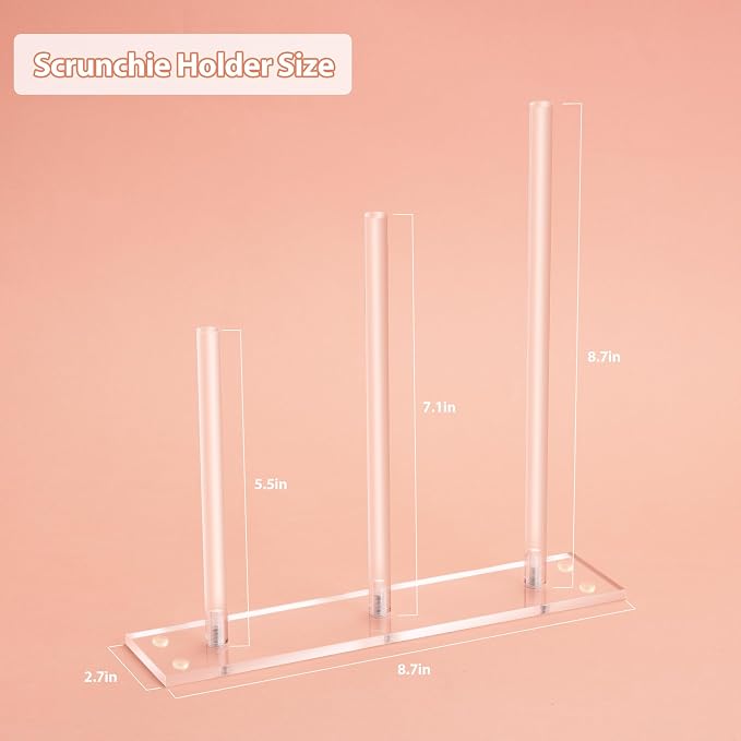 SMUK 3-Tiers Acrylic Scrunchie Holder Stand - Image 6