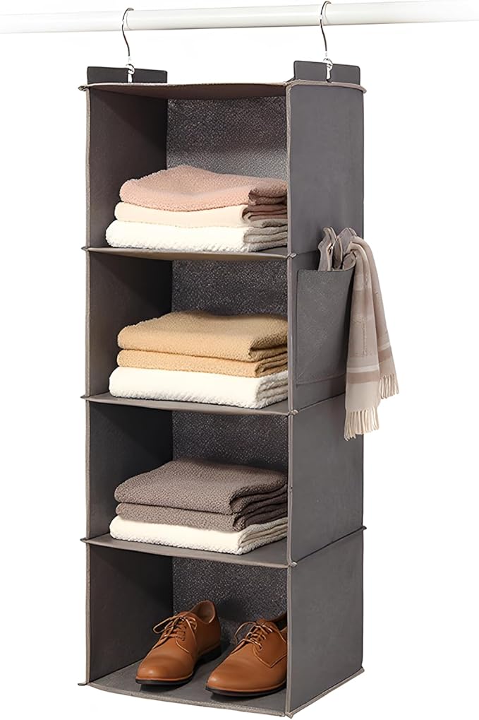 Hanging Closet Organizer 4 Shelf by Unknown