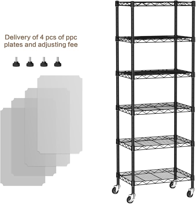 Golpart Small Shelves Storage Wire Metal Adjustable Shelf Unit - Image 4