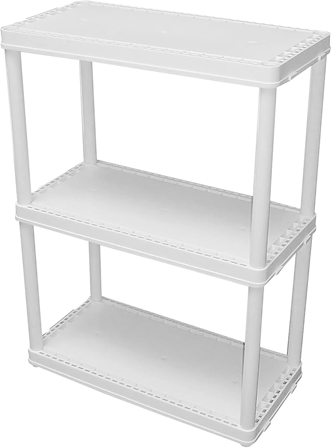 Gracious Living 3 Shelf Fixed Height Light Duty Storage Unit 12 x 24 x 33" - Image 9