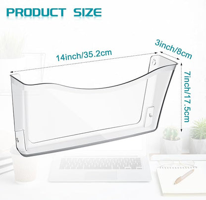 Colarr 12 Pcs Expandable Pocket Wall File Set Plastic Wall Mountable Space - Image 2
