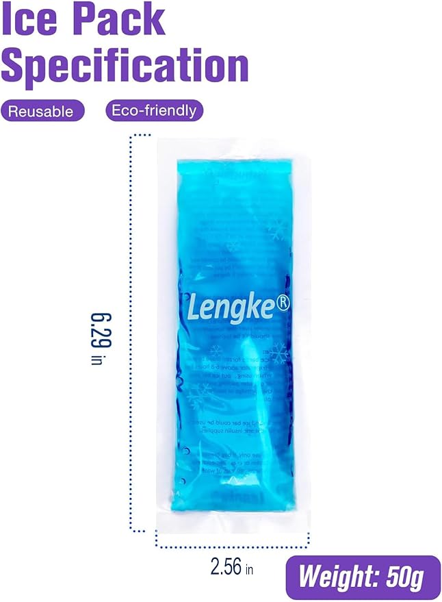 4 Pack Ice Pack for Insulin Cooler Travel Case - Image 2