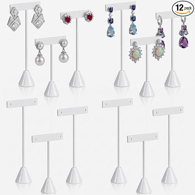 Marsui 12 Pcs Earring Display Set T Bar Earring Display Stand by Marsui
