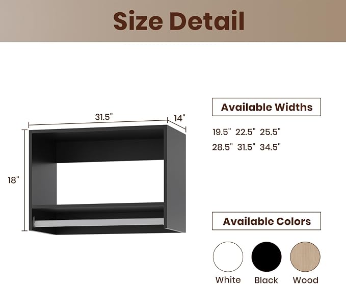 ROOMTEC 31.5" Tall Hanging Closet Unit, Modular Closet System - Image 2